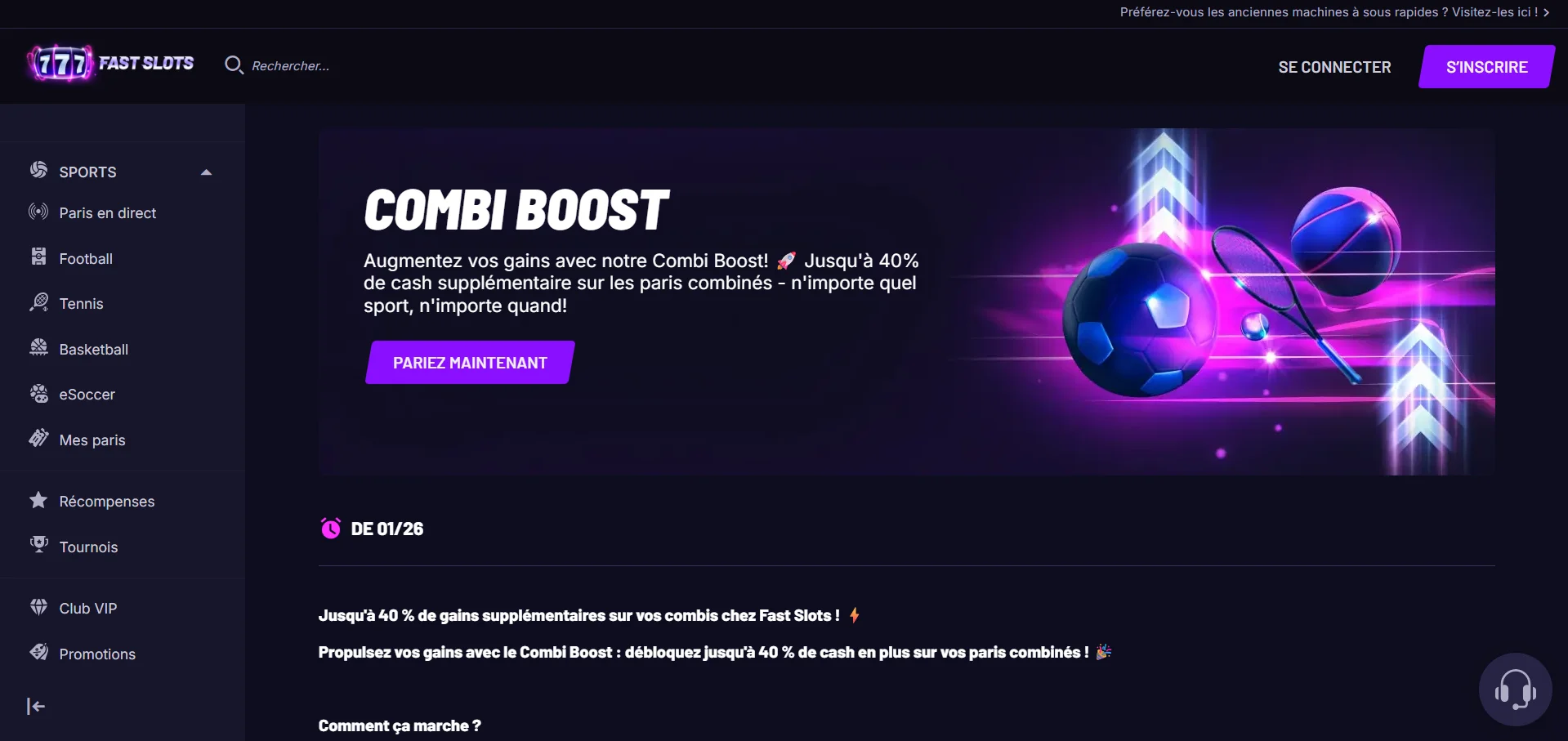 Fast Slots casino en ligne bonus sans dépôt